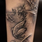 cat tattoo with wings 03.12.2019 №006 -cat tattoo- tattoovalue.net