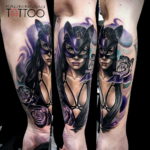 cat woman tattoo 03.12.2019 №003 -cat tattoo- tattoovalue.net