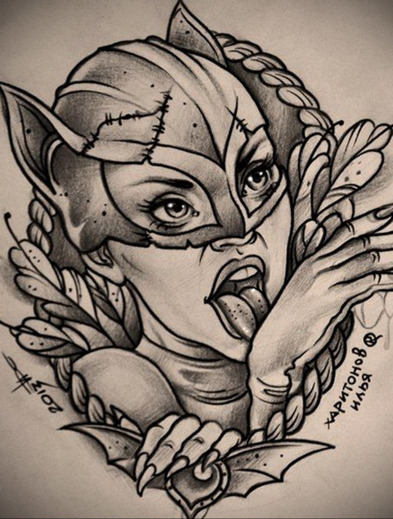 Catwoman tattoo by Ben Kaye dbkaye  Ideias de tatuagens Tatuagens  Tatuagem