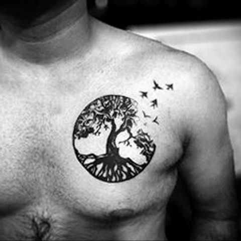 circle chest tattoo 07.01.2020 №007 -circle tattoo- tattoovalue.net ...