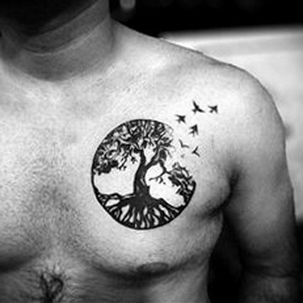 circle chest tattoo 07.01.2020 №007 -circle tattoo- tattoovalue.net