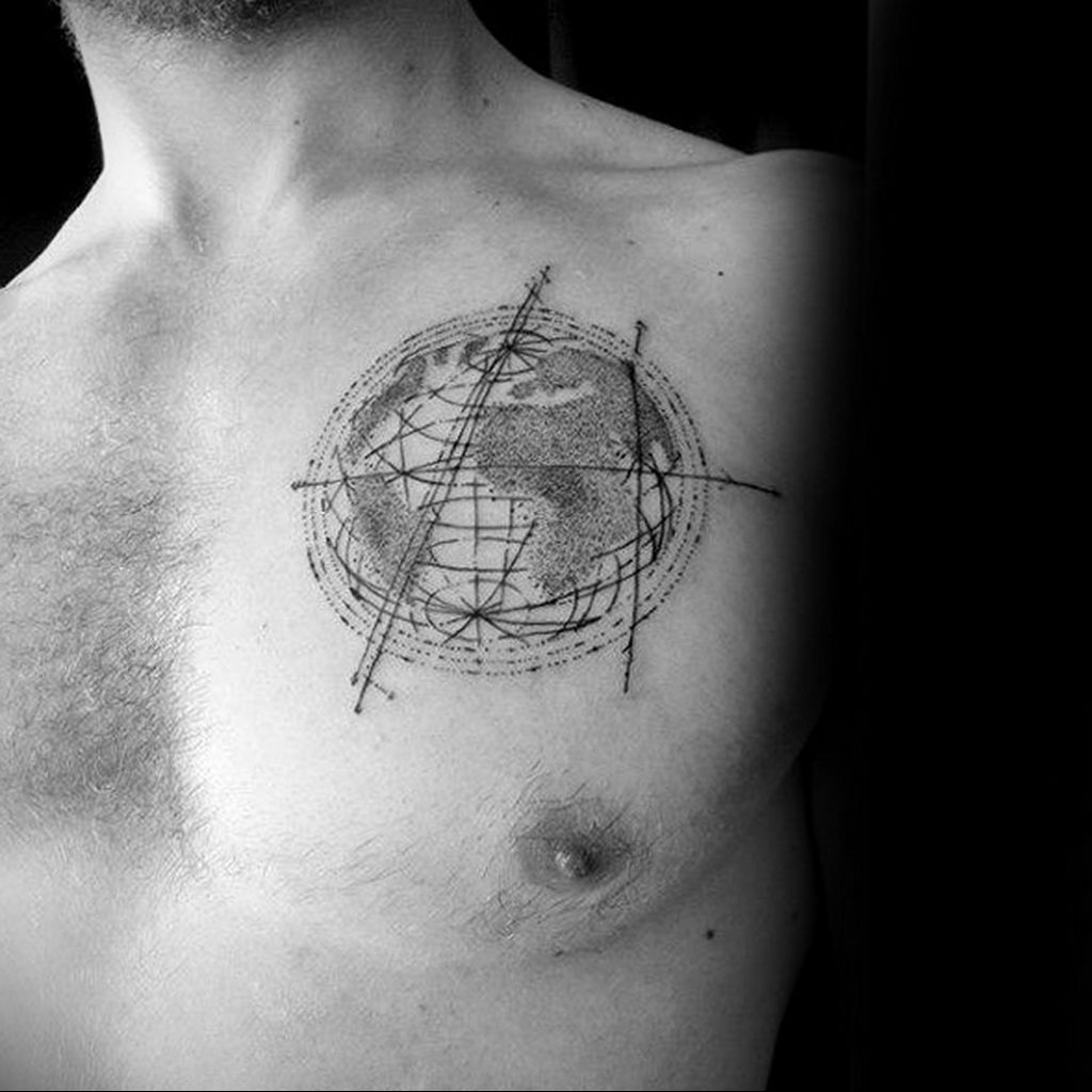 circle chest tattoo 07.01.2020 №049 -circle tattoo- tattoovalue.net