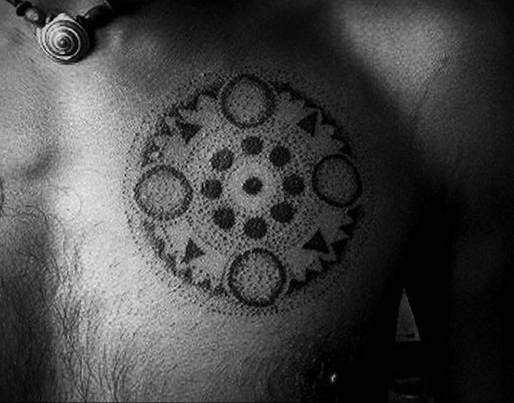 circle chest tattoo 07.01.2020 №067 -circle tattoo- tattoovalue.net