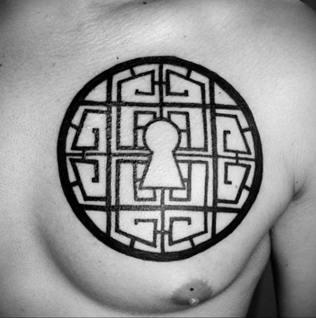 circle chest tattoo 07.01.2020 №087 -circle tattoo- tattoovalue.net