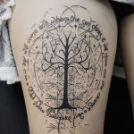 circle leg tattoo 07.01.2020 №004 -circle tattoo- tattoovalue.net