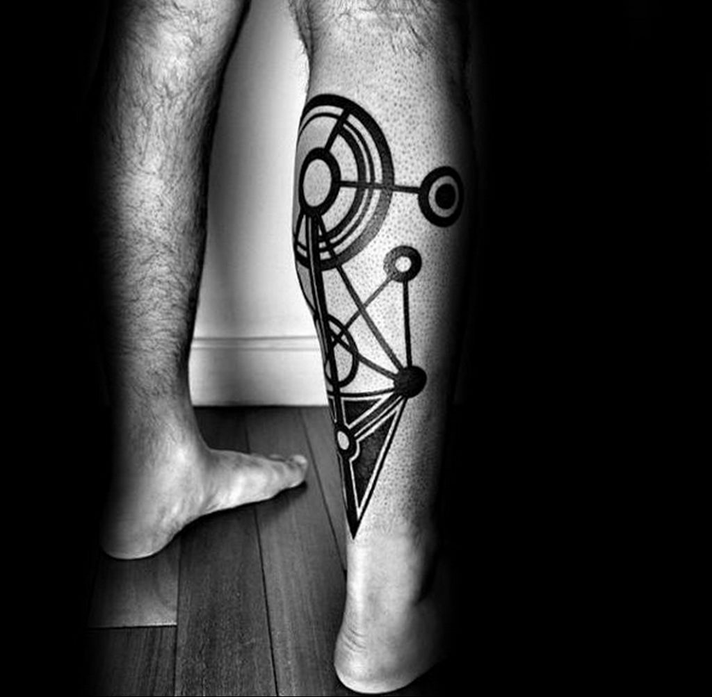 circle leg tattoo 07.01.2020 №016 -circle tattoo- tattoovalue.net