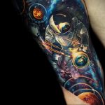 cosmonaut tattoo 01.02.2020 №045 -tattoo astronaut- tattoovalue.net