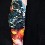 cosmonaut tattoo 01.02.2020 №058 -tattoo astronaut- tattoovalue.net