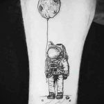 cosmonaut tattoo 01.02.2020 №080 -tattoo astronaut- tattoovalue.net