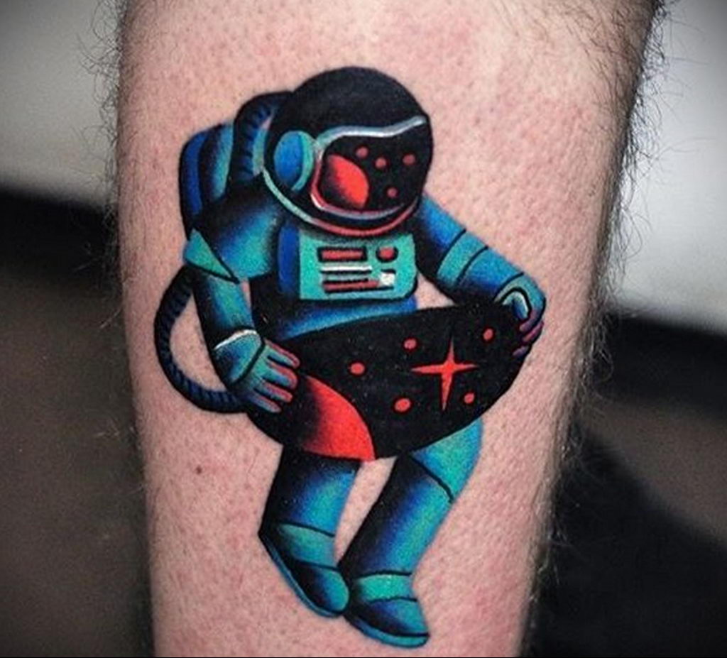 dog astronaut tattoo