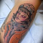 cosmonaut tattoo 01.02.2020 №147 -tattoo astronaut- tattoovalue.net