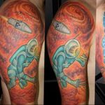 cosmonaut tattoo 01.02.2020 №008 -tattoo astronaut- tattoovalue.net