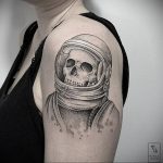 cosmonaut tattoo 01.02.2020 №014 -tattoo astronaut- tattoovalue.net