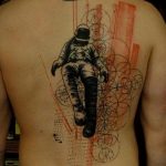 cosmonaut tattoo 01.02.2020 №020 -tattoo astronaut- tattoovalue.net