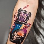 cosmonaut tattoo 01.02.2020 №021 -tattoo astronaut- tattoovalue.net