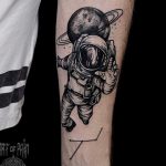 cosmonaut tattoo 01.02.2020 №022 -tattoo astronaut- tattoovalue.net