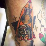 cosmonaut tattoo 01.02.2020 №026 -tattoo astronaut- tattoovalue.net