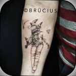 cosmonaut tattoo 01.02.2020 №041 -tattoo astronaut- tattoovalue.net
