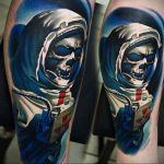 cosmonaut tattoo 01.02.2020 №042 -tattoo astronaut- tattoovalue.net