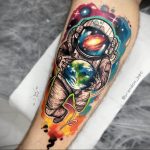 cosmonaut tattoo 01.02.2020 №046 -tattoo astronaut- tattoovalue.net