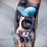cosmonaut tattoo 01.02.2020 №049 -tattoo astronaut- tattoovalue.net