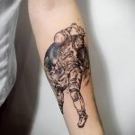 cosmonaut tattoo 01.02.2020 №060 -tattoo astronaut- tattoovalue.net