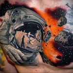 cosmonaut tattoo 01.02.2020 №069 -tattoo astronaut- tattoovalue.net
