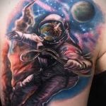 cosmonaut tattoo 01.02.2020 №075 -tattoo astronaut- tattoovalue.net