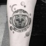 cosmonaut tattoo 01.02.2020 №090 -tattoo astronaut- tattoovalue.net