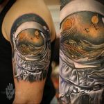 cosmonaut tattoo 01.02.2020 №093 -tattoo astronaut- tattoovalue.net