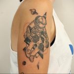 cosmonaut tattoo 01.02.2020 №095 -tattoo astronaut- tattoovalue.net