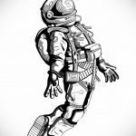 cosmonaut tattoo 01.02.2020 №108 -tattoo astronaut- tattoovalue.net