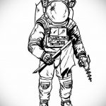 cosmonaut tattoo 01.02.2020 №110 -tattoo astronaut- tattoovalue.net