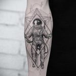 cosmonaut tattoo 01.02.2020 №111 -tattoo astronaut- tattoovalue.net