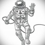 cosmonaut tattoo 01.02.2020 №122 -tattoo astronaut- tattoovalue.net