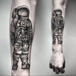 cosmonaut tattoo 01.02.2020 №123 -tattoo astronaut- tattoovalue.net