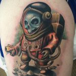 cosmonaut tattoo 01.02.2020 №127 -tattoo astronaut- tattoovalue.net