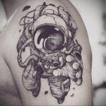 cosmonaut tattoo 01.02.2020 №134 -tattoo astronaut- tattoovalue.net