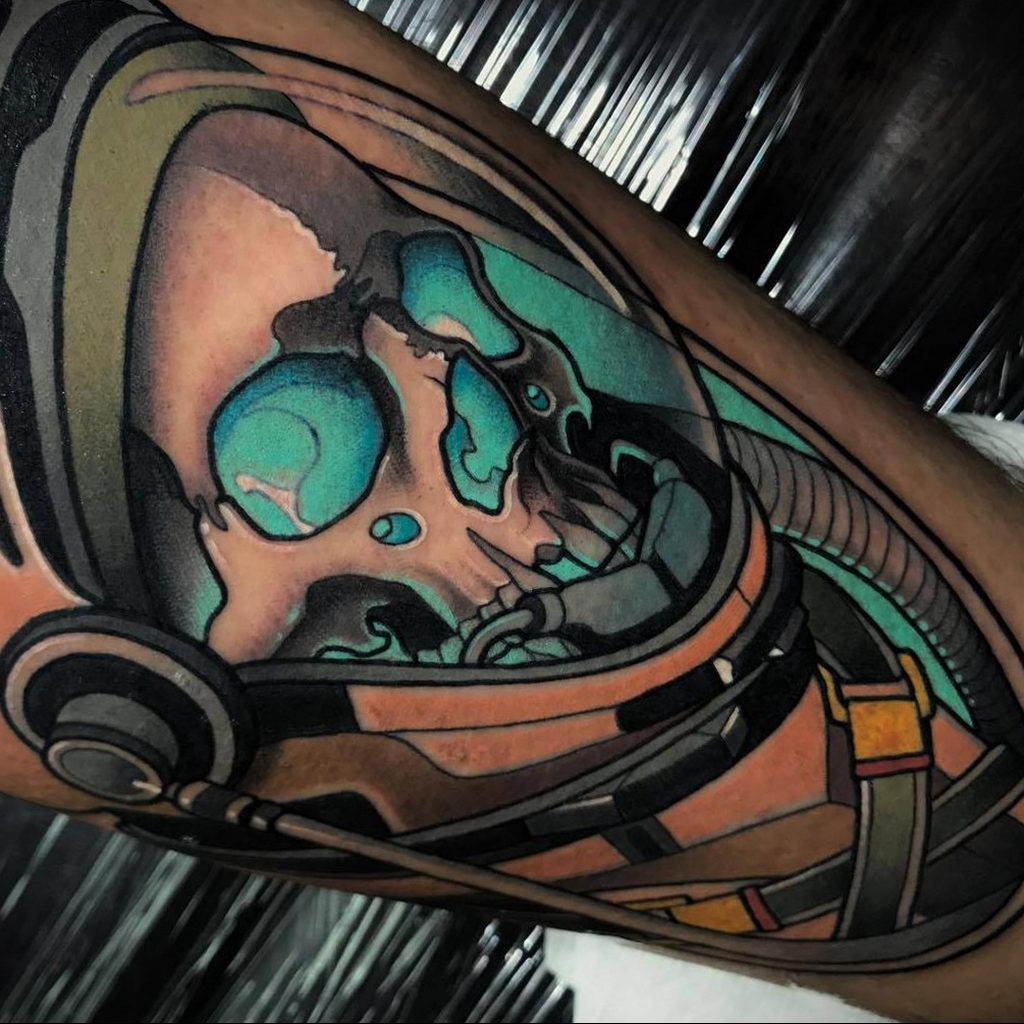 cosmonaut tattoo 01.02.2020 №137 -tattoo astronaut- tattoovalue.net