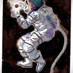 cosmonaut tattoo 01.02.2020 №163 -tattoo astronaut- tattoovalue.net