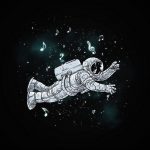 cosmonaut tattoo in space 01.02.2020 №003 -tattoo astronaut- tattoovalue.net