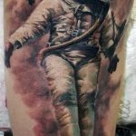 cosmonaut tattoo on arm 01.02.2020 №036 -tattoo astronaut- tattoovalue.net