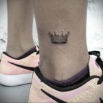 crown tattoo on leg 08.12.2019 №003 -tattoo crown- tattoovalue.net