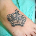 crown tattoo on leg 08.12.2019 №005 -tattoo crown- tattoovalue.net