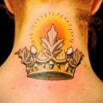 crown tattoo on the neck 08.12.2019 №013 -tattoo crown- tattoovalue.net