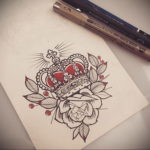crown tattoo sketch 08.12.2019 №007 -tattoo crown- tattoovalue.net