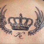 crown tattoo with wings 08.12.2019 №004 -tattoo crown- tattoovalue.net