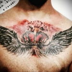 crown tattoo with wings 08.12.2019 №005 -tattoo crown- tattoovalue.net