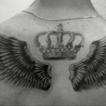 crown tattoo with wings 08.12.2019 №001 -tattoo crown- tattoovalue.net