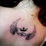 crown tattoo with wings 08.12.2019 №008 -tattoo crown- tattoovalue.net